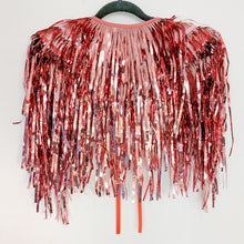Load image into Gallery viewer, Rose Gold Tinsel - Disco Party Cape
