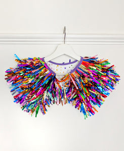 Kids Disco Party Cape - Rainbow Tinsel