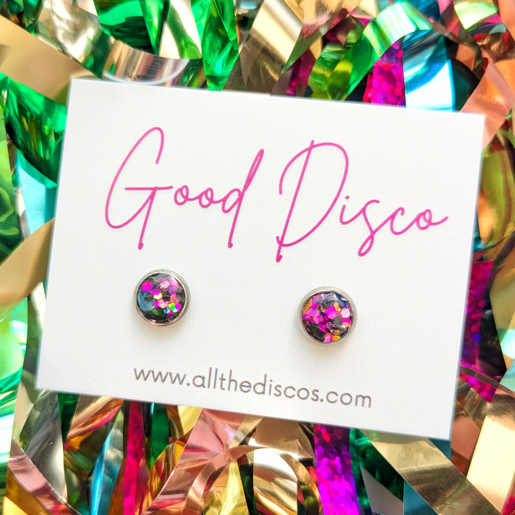 NEW! Good Disco Tiny Stud Earrings - Hocus Pocus Purple