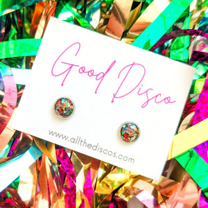 NEW! Good Disco Tiny Stud Earrings - Deep Purple