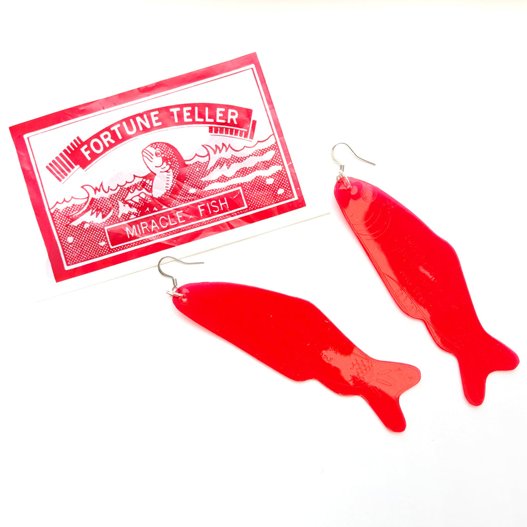 Christmas Crackers - Magical Fortune Teller Fish Earrings