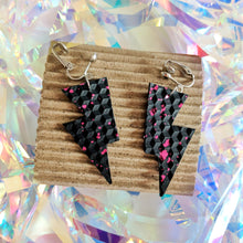 Load image into Gallery viewer, Pink Metallic Splash Textured Leatherette Mini Disco Bolts
