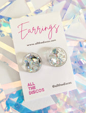 Load image into Gallery viewer, Tinsel Confetti Small Stud Earrings - Silver
