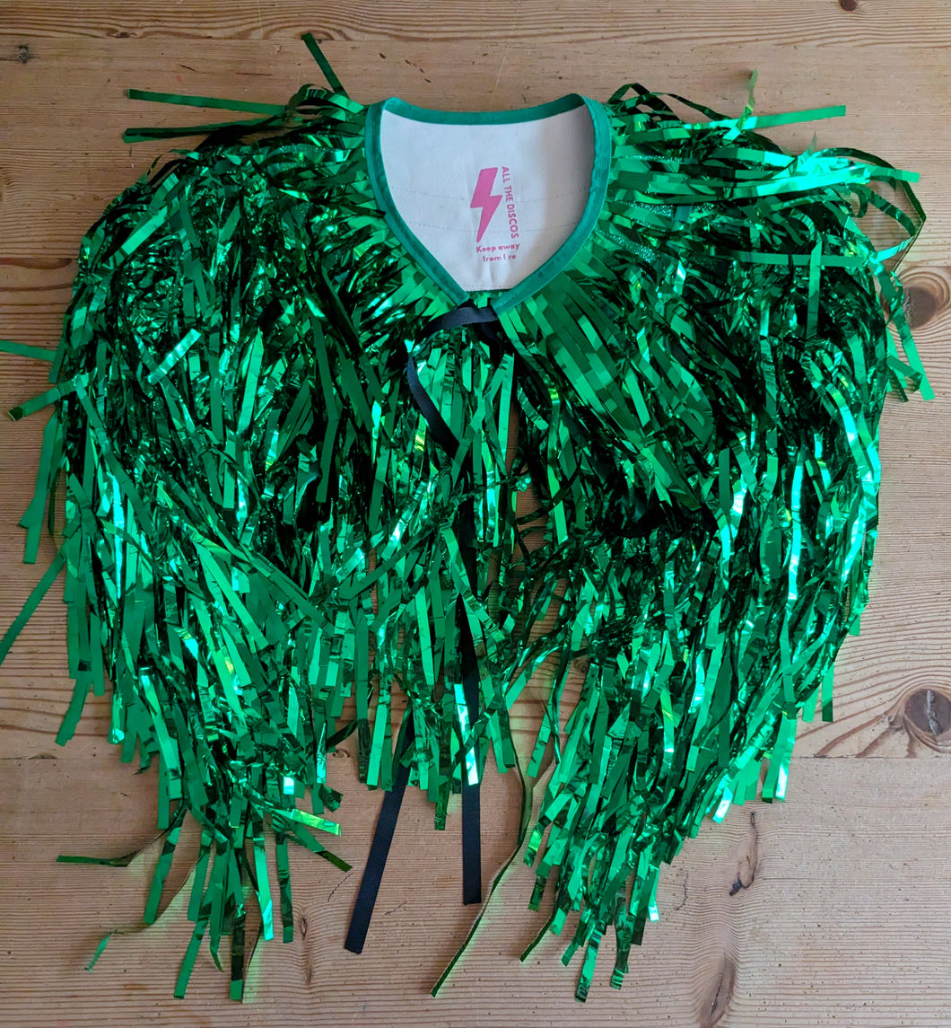 Green Disco Party Cape - Ex Display