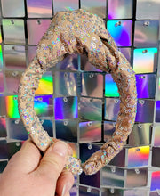 Load image into Gallery viewer, Knotted Hairband - Nude Sequin
