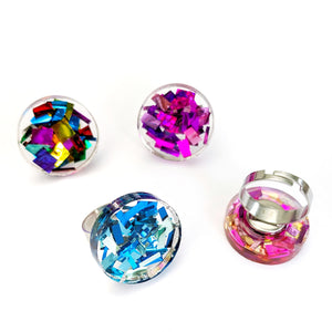 Tinsel Confetti Rings - Pinks