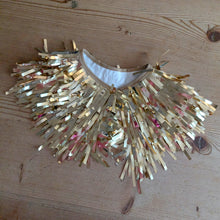 Load image into Gallery viewer, Gold Tinsel Kids Cape - Sample
