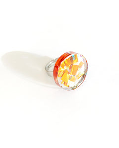 Tinsel Confetti Rings - Orange