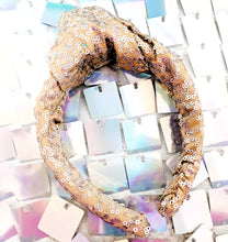 Load image into Gallery viewer, Knotted Hairband - Nude Sequin
