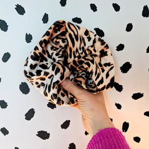 Chunky Extra Large Scrunchie - Leopard Print